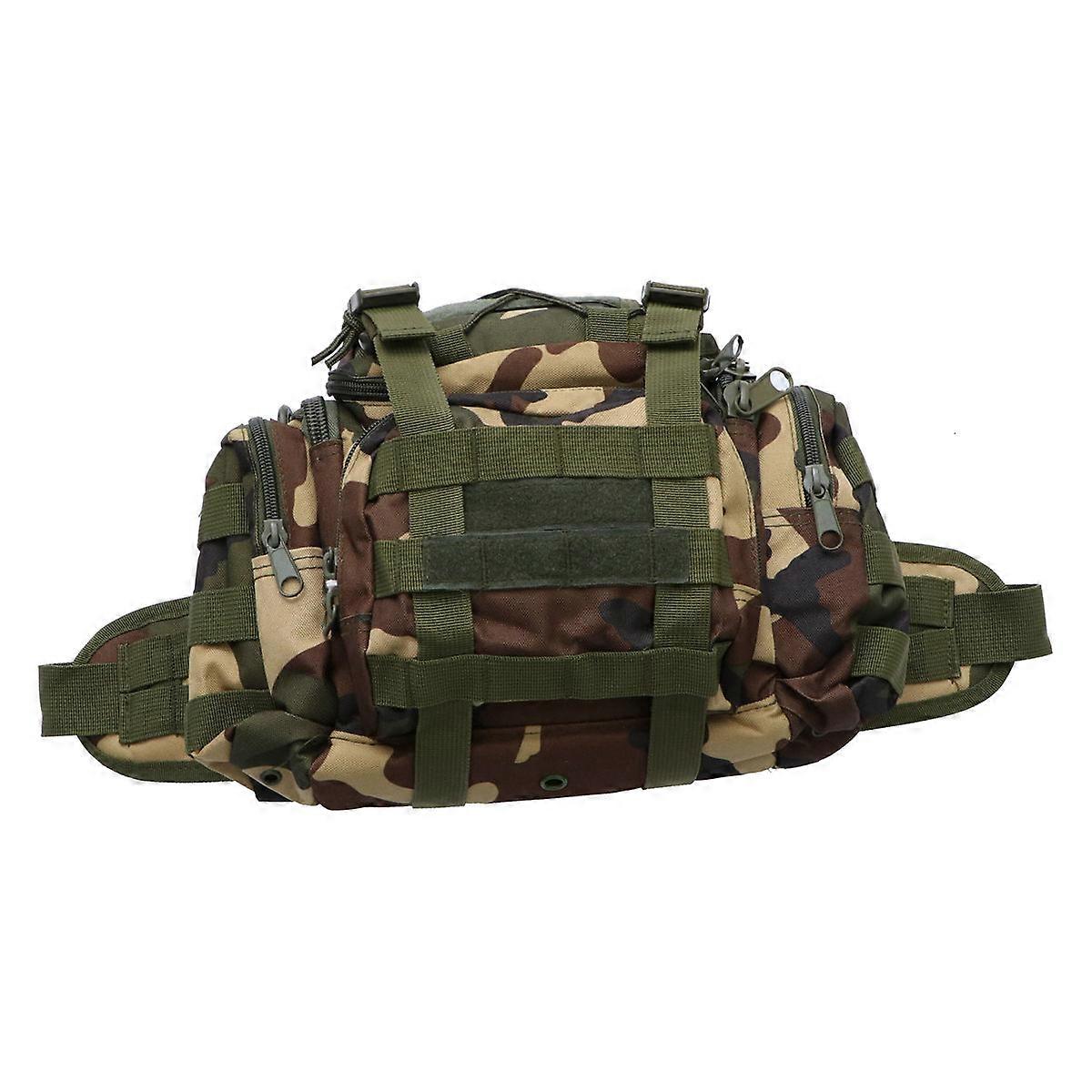 멀티 포켓 낚시 가방 나일론 소재 정글 위장 강화 스티칭 낚시 액세서리 보관 1Set