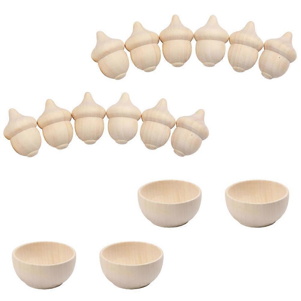 Unfinished Wooden Bowl Craft Set for DIY Painting, Creative Home Decor & Festival Activities to Inspire Imagination and Creativity
