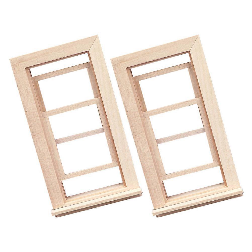 It looks like you're describing a product listing for **miniature wooden dollhouse window frames**. Here's a refined and professional version of that