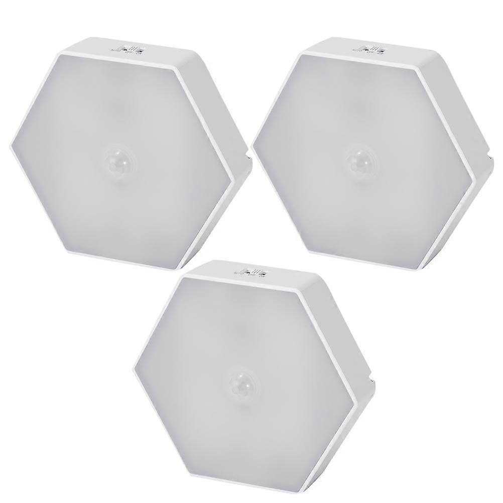 3Pcs LED Induction Lamp Square Shape Automatically Turns Off Convenient for Home Users in Hallways