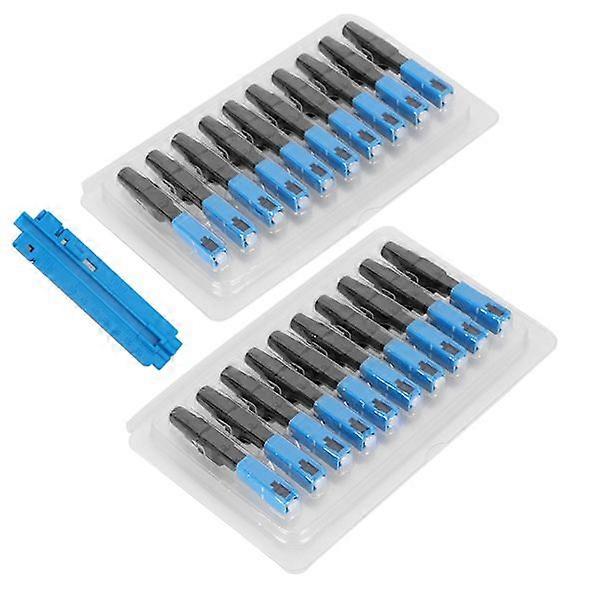 20 pcs Optical Fiber Fast Connectors Telecommunications Grade Embedded Reusable Sc UPC