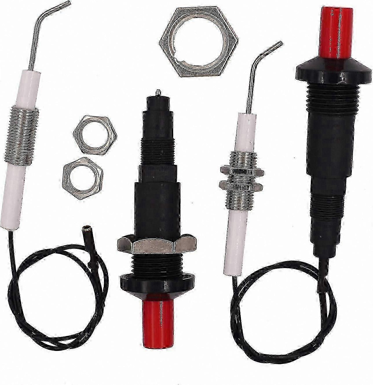 Universal 2-Pack Piezo Igniter with Push Button for Gas Grills, 30cm Ceramic Electrode