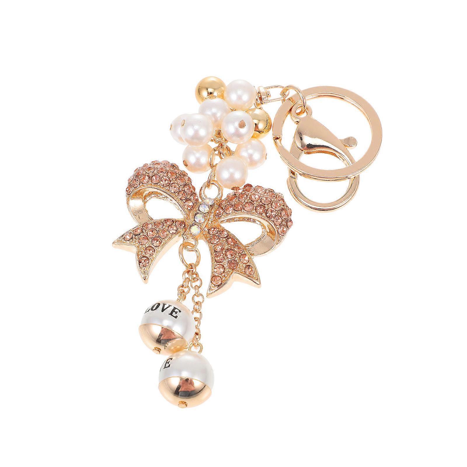 Colored Bowknot Key Chain Key Ring For Women Elegant Use Lightweight 1Set