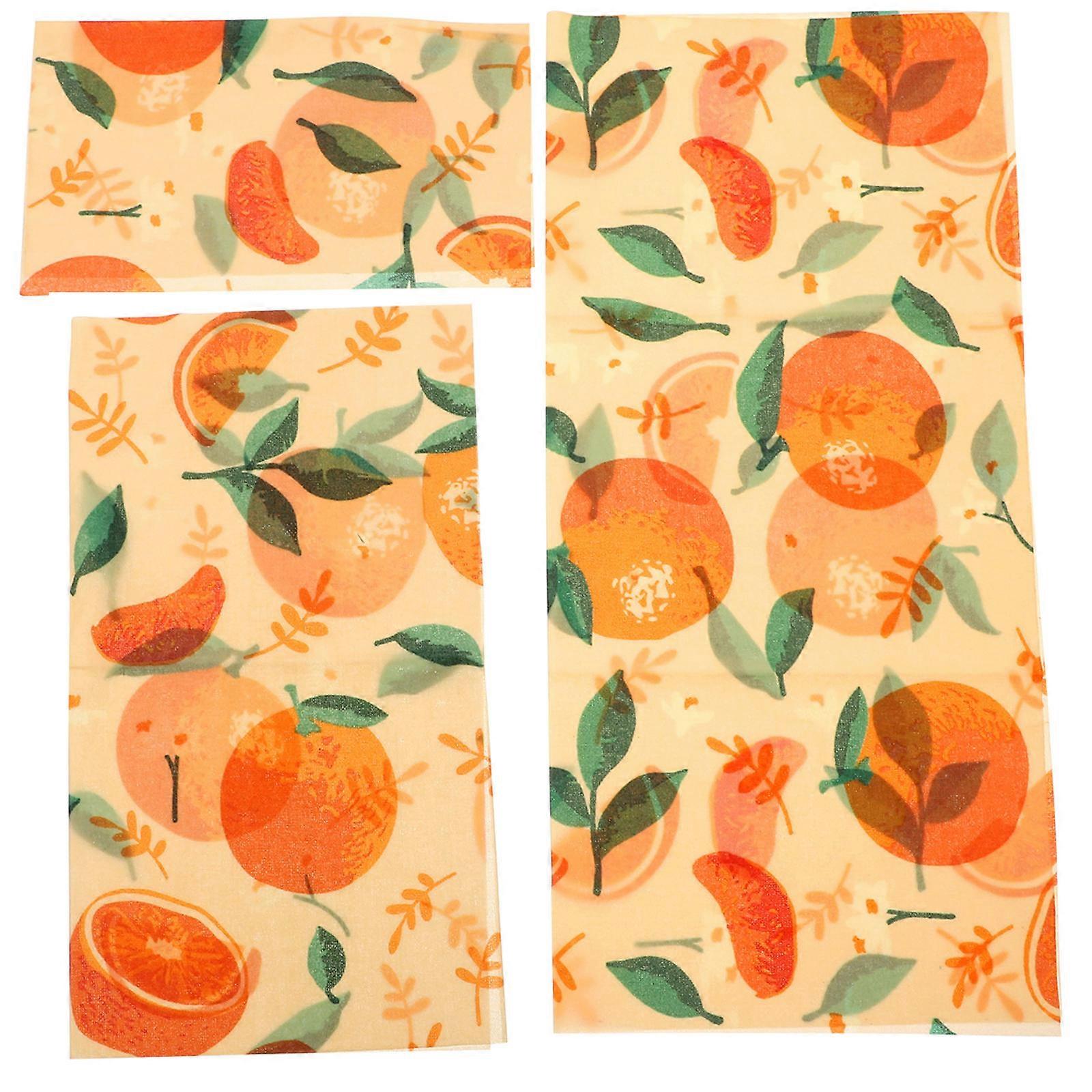 Natural Beeswax Storage Wrap 3 Sheets Reusable For Home Use Food Preservation Material