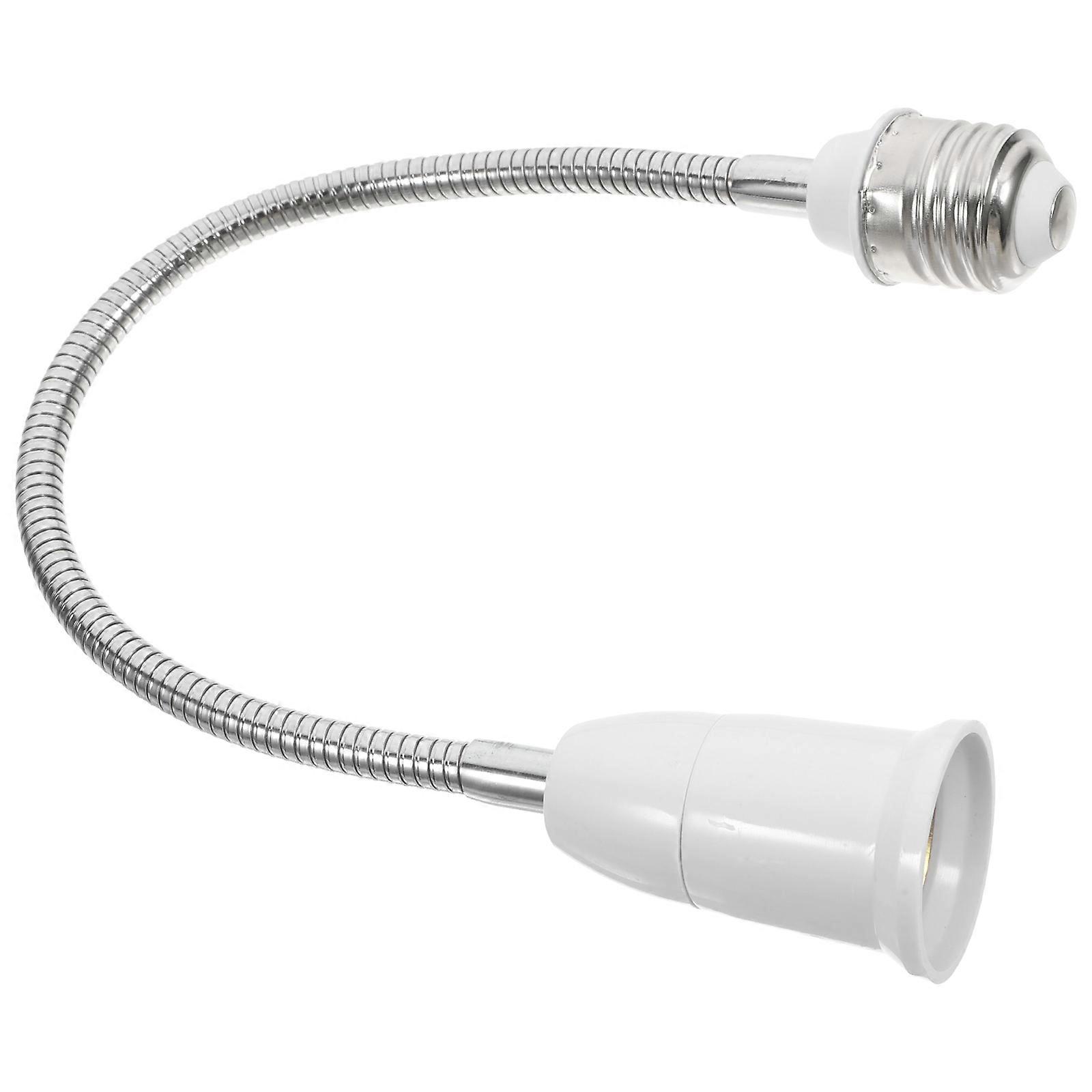 Flexible Light Socket Extender with E27 Adapter and Durable Plastic Metal Materials for Lamps Multi Color 360 Degrees Rotation