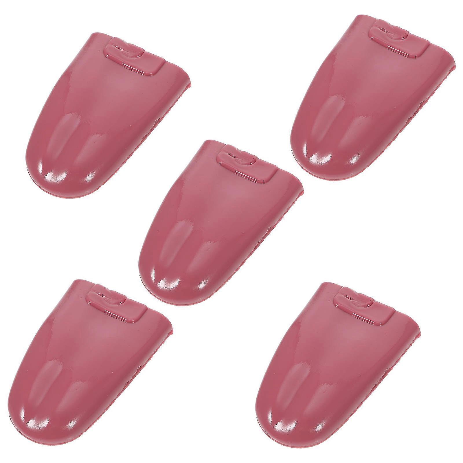 Fake Tongue Prank Props For Entertainment And Festivals Crafted In Dark Red With Smooth Surface And Round Edges 5Pcs