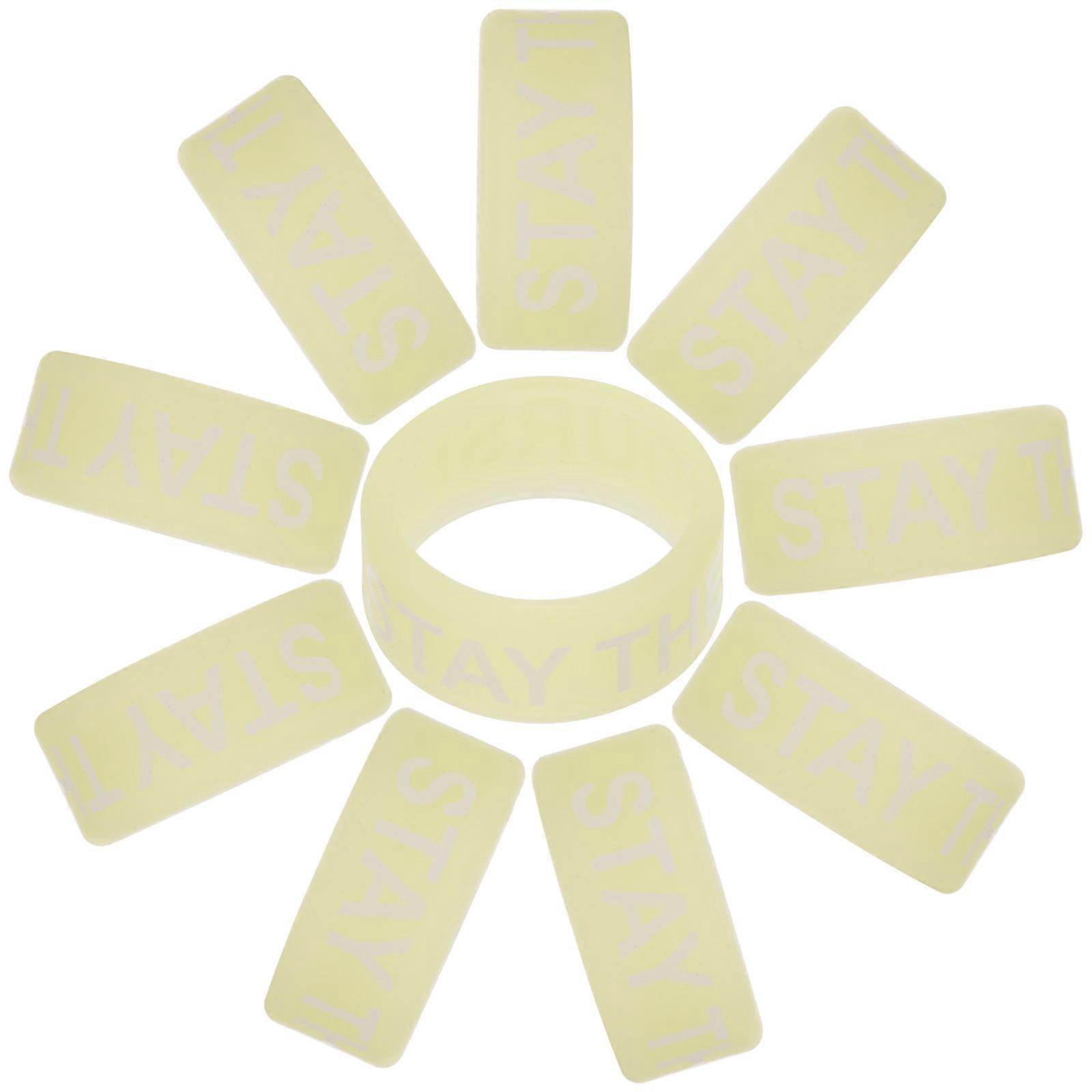 Yellow Silicone Drum Rings 10Pcs Anti-Slip Reminder Rings For Drummers Ideal For Performance Practice
