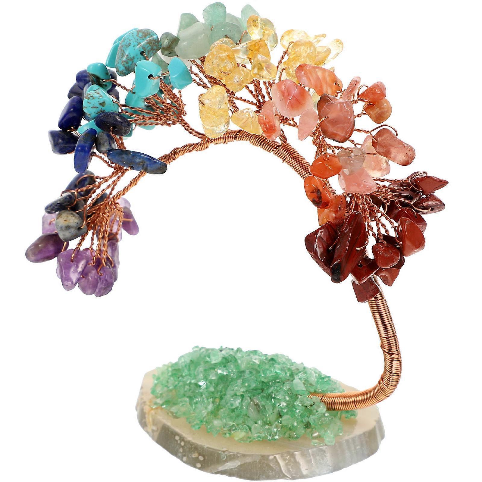 Crystal Decorations For Home Crystal Delicate Life Trees For Indoor Use And Relaxation Atmosphere Multi Color Design 1Pack