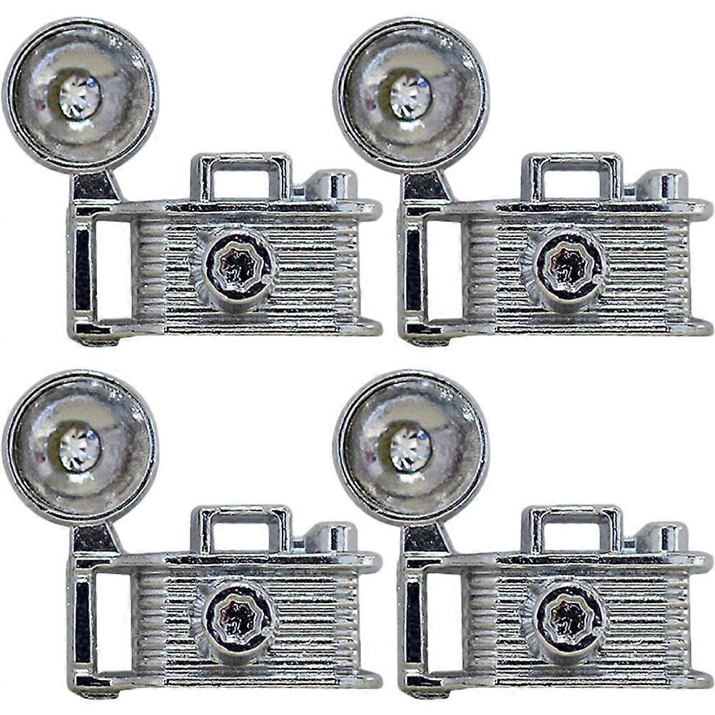 Authentic Retro Style Miniature Camera For Desktop Decoration Suitable For Miniature Enthusiasts 2x1.8x0.7cm 4Pcs