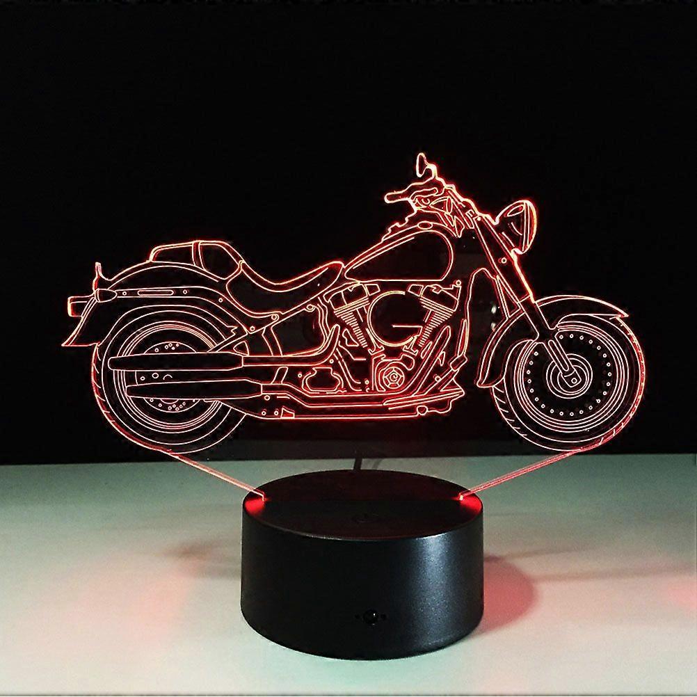 3D Lamp Visual Light Effect Touch Switch Colors Changes Night Light (Motorcycle)