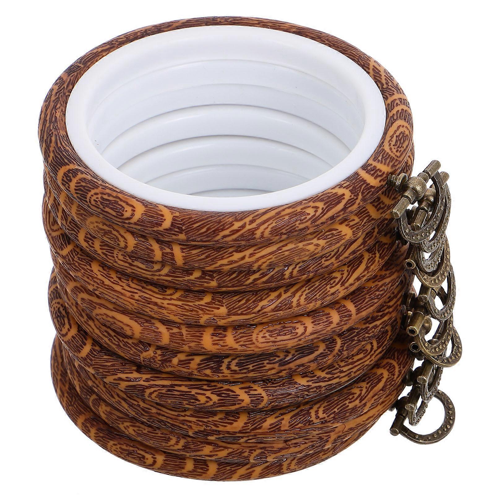 Cross Stitch Hoops 10Pcs Sturdy Frame For Home Decor Craft Displays PP Plastic Multi Color