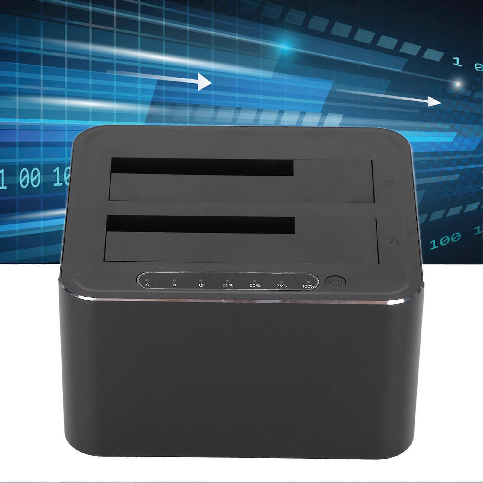 Dockningsstation för hårddisk USB 3.0 aluminiumlegering 7+15-stifts SATA 5 Gbps överföring Maximalt 32 TB hårddiskdockningsstation