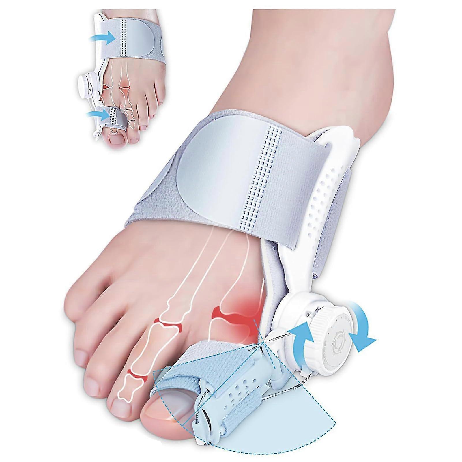 Pack of 2 Men Women Bunion Corrector, Adjustable Button Bunion Relief Splint, Big Toe Bunion Relief Toe Corrector