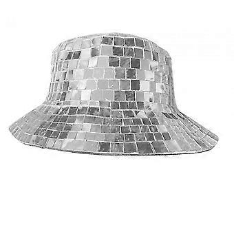 Glam Paljett Disco Ball Hat - Glitrende Fiskercaps for dansefester og kostymearrangementer