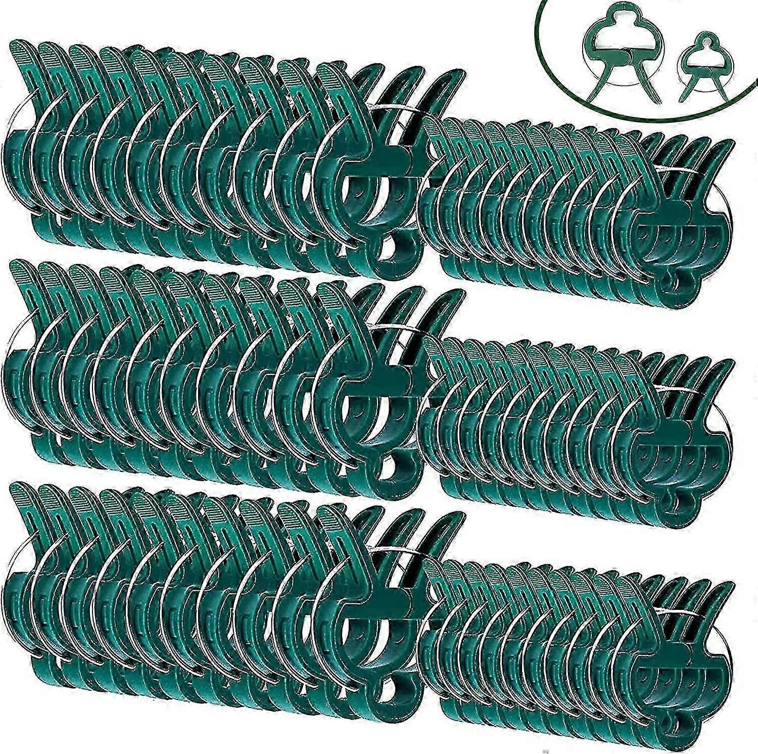 60 Pieces Plant Clips For Fixing Tomatoes, Roses, Cucumbers And Other Climbing Plants 2 Sizes Reusable Plant Clips (30 Large Clips And 30 Small Clips)