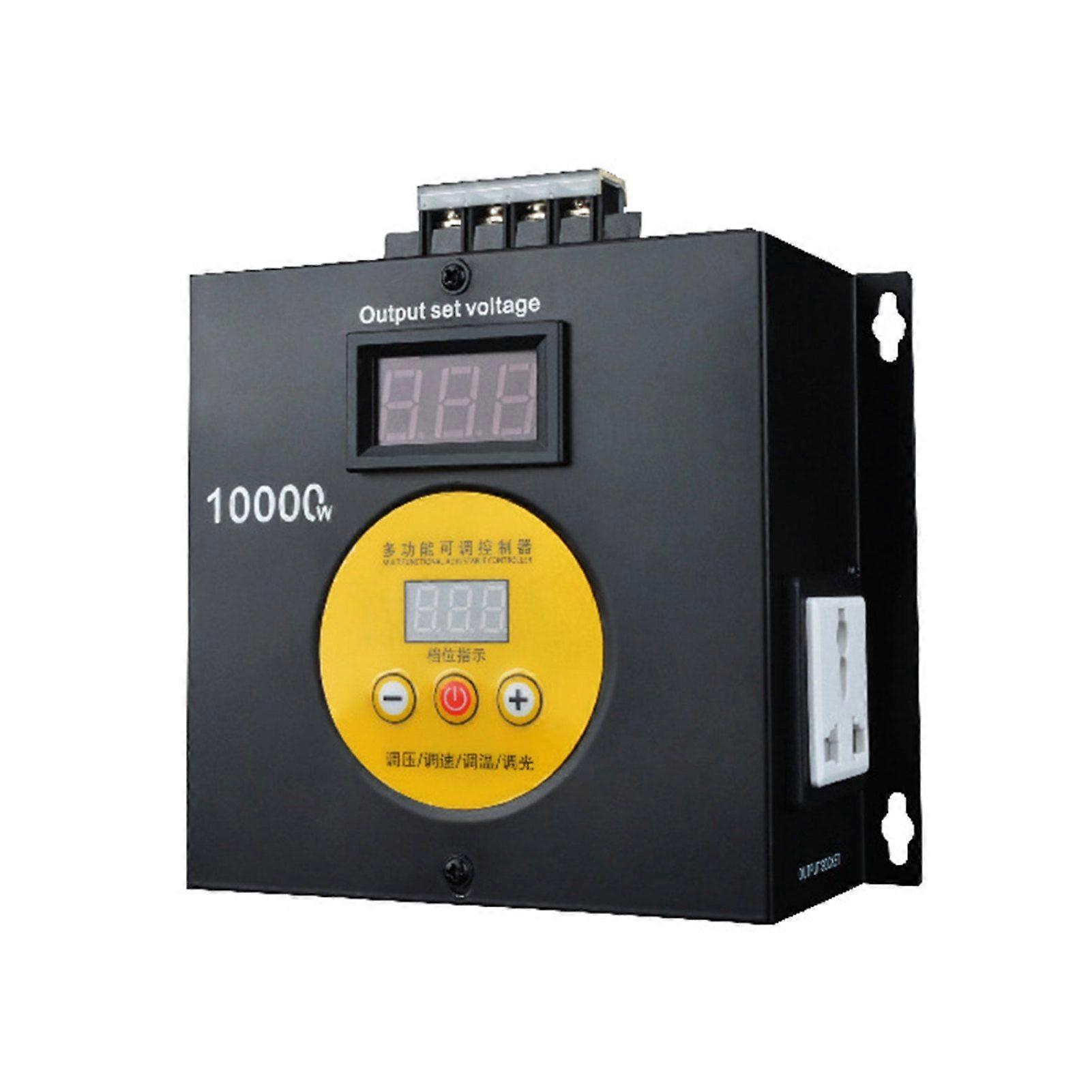10000W Household Compact Variable Voltage Controller Portable Speed Temperature Light Voltage Adjustable Regulator Dimmer