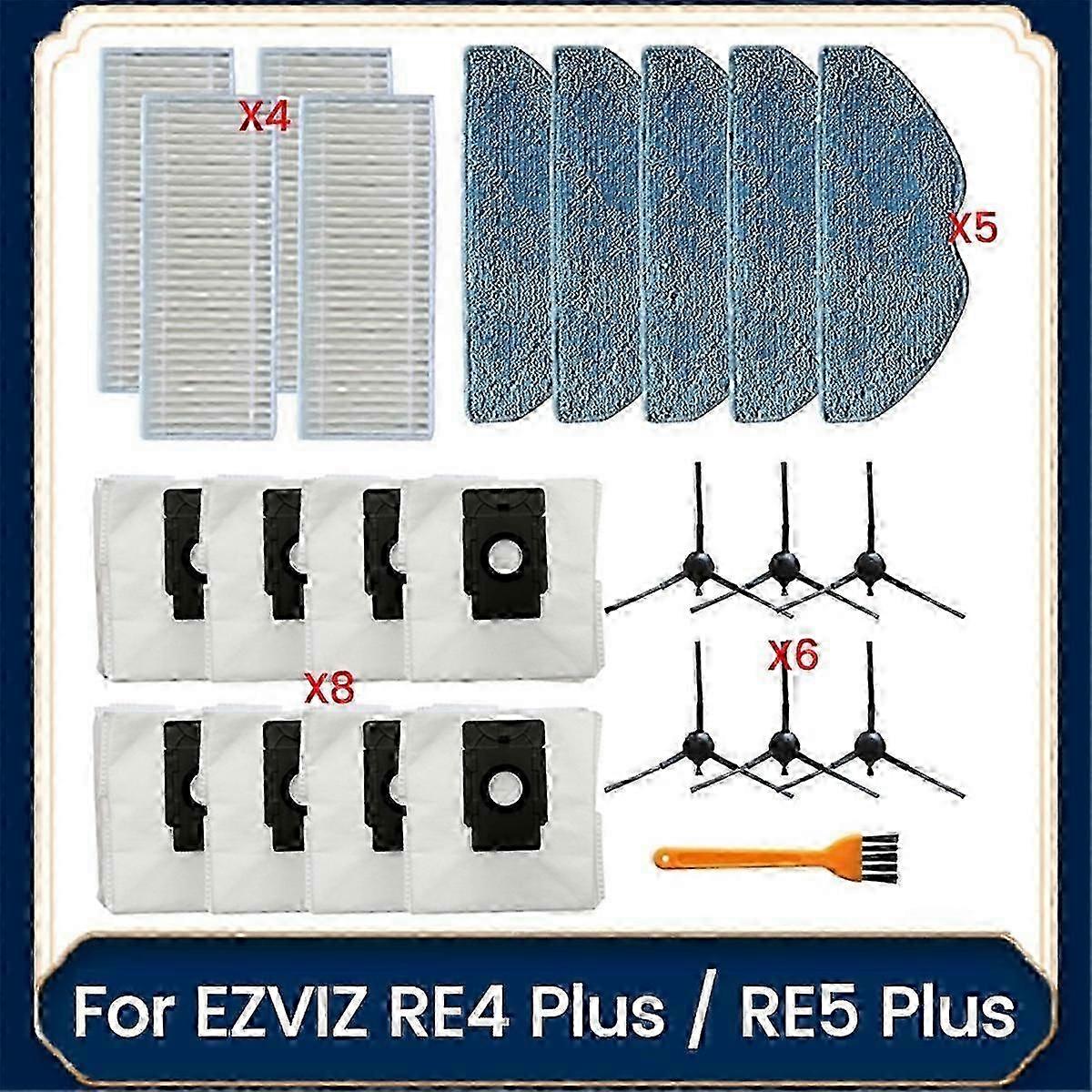 Complete 24PCS accessories for EZVIZ RE5 Plus vacuum cleaner