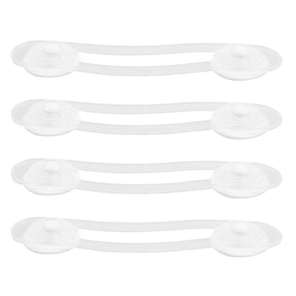 4pcs Adjustable Transparent Safety Locks for Drawers, Cupboards & Refrigerators   Easy Installation Childproof Latch