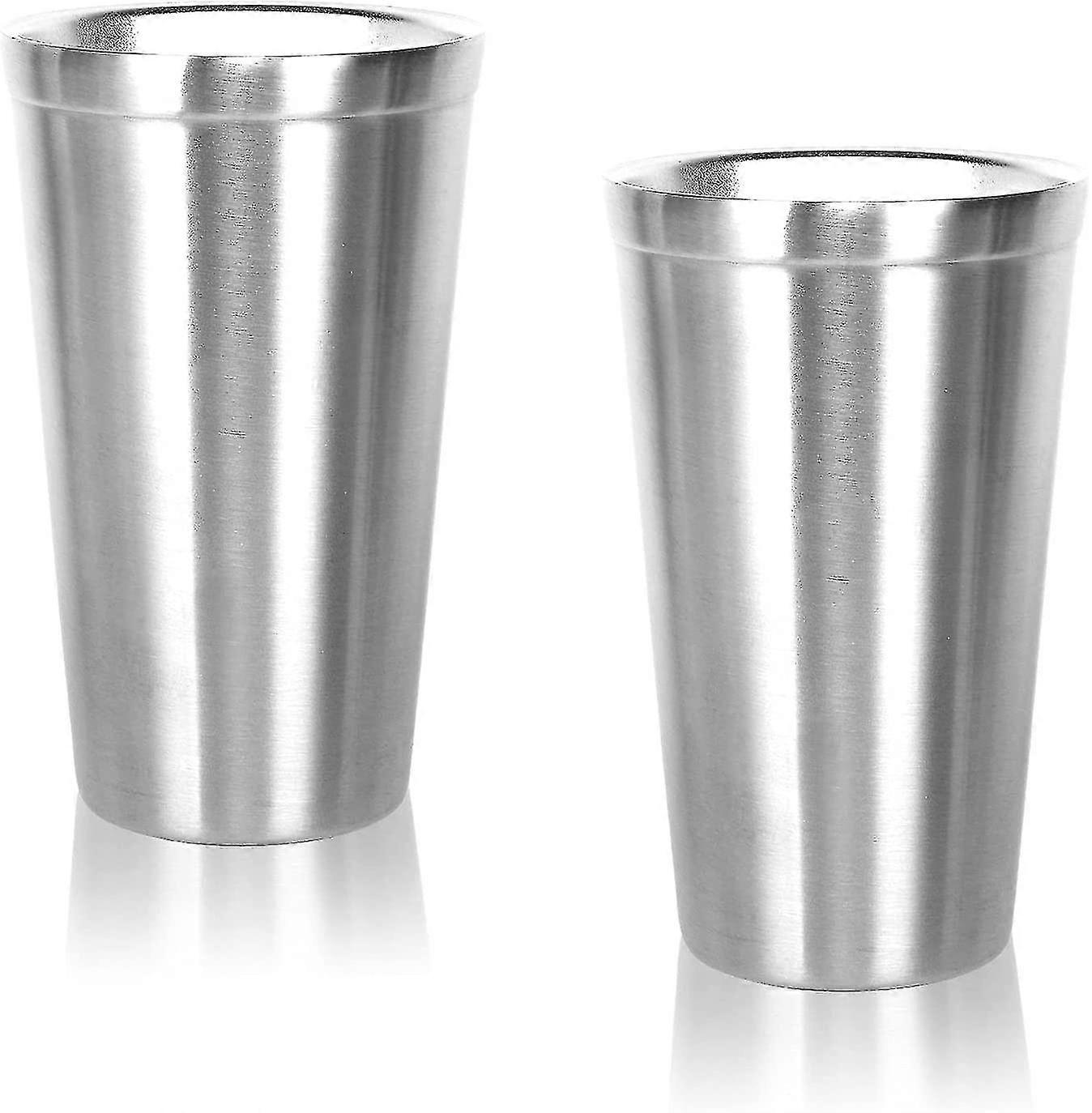 Stainless Steel Double-Walled Stackable Insulated Coffee/Tea Cups (Set of 2)