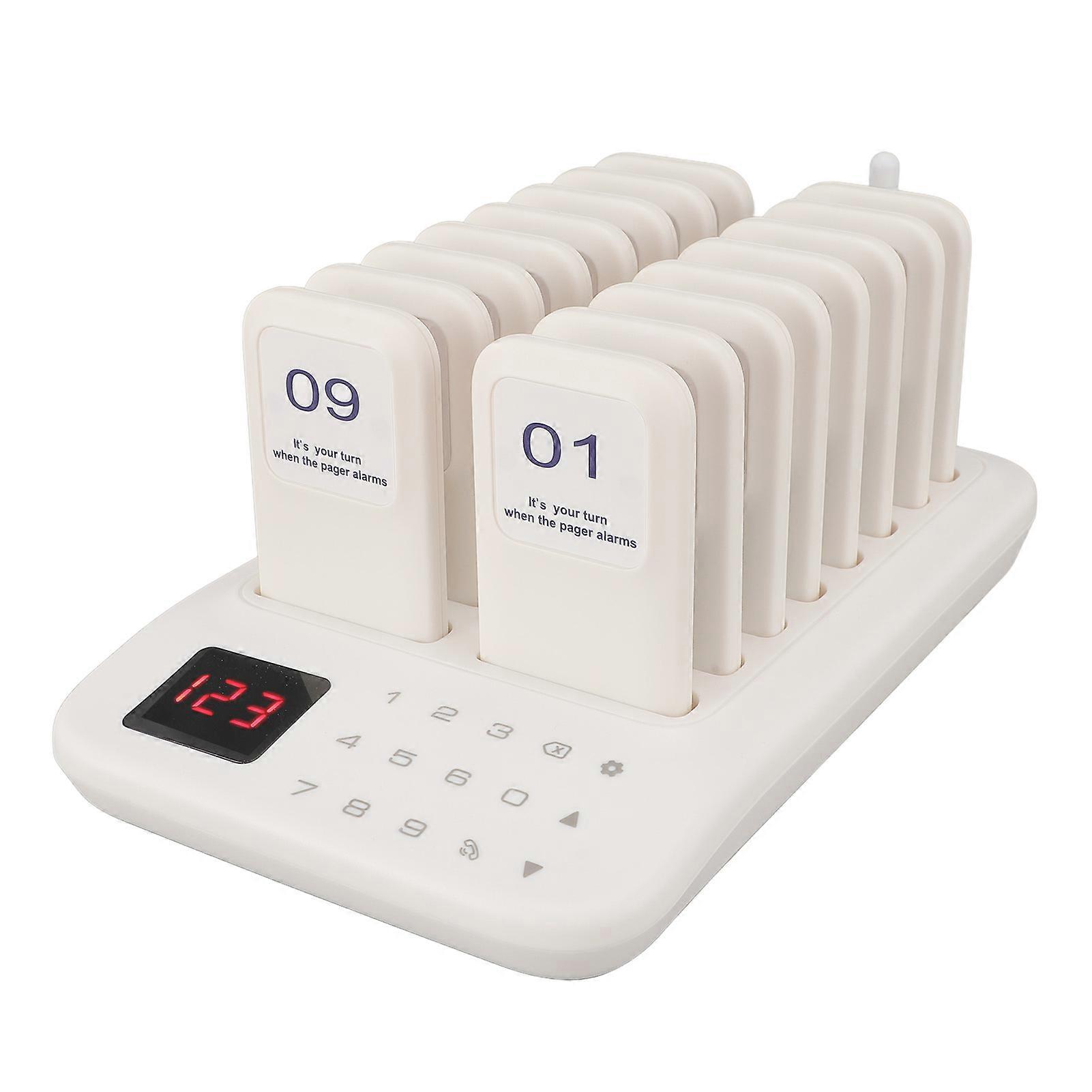 Wireless Call System 1-16 Buzzers 500m Range 1-999s Timer AU Plug