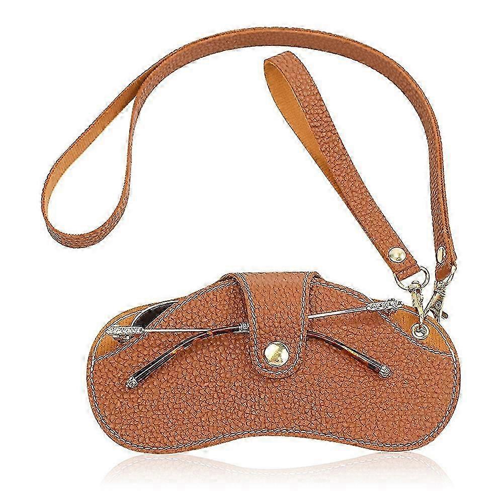 Coque d’étui à lunettes, étui à lunettes de soleil portable, étui à lunettes en cuir PU à la mode, léger--style902