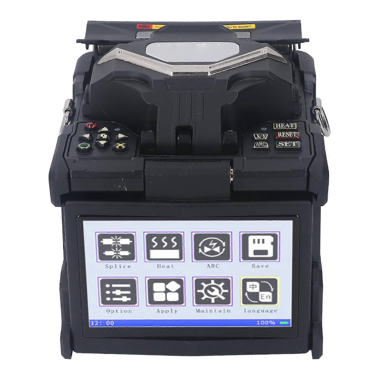 Fiber Fusion Splicer Kit 5.0" LCD 400X Magnification Black