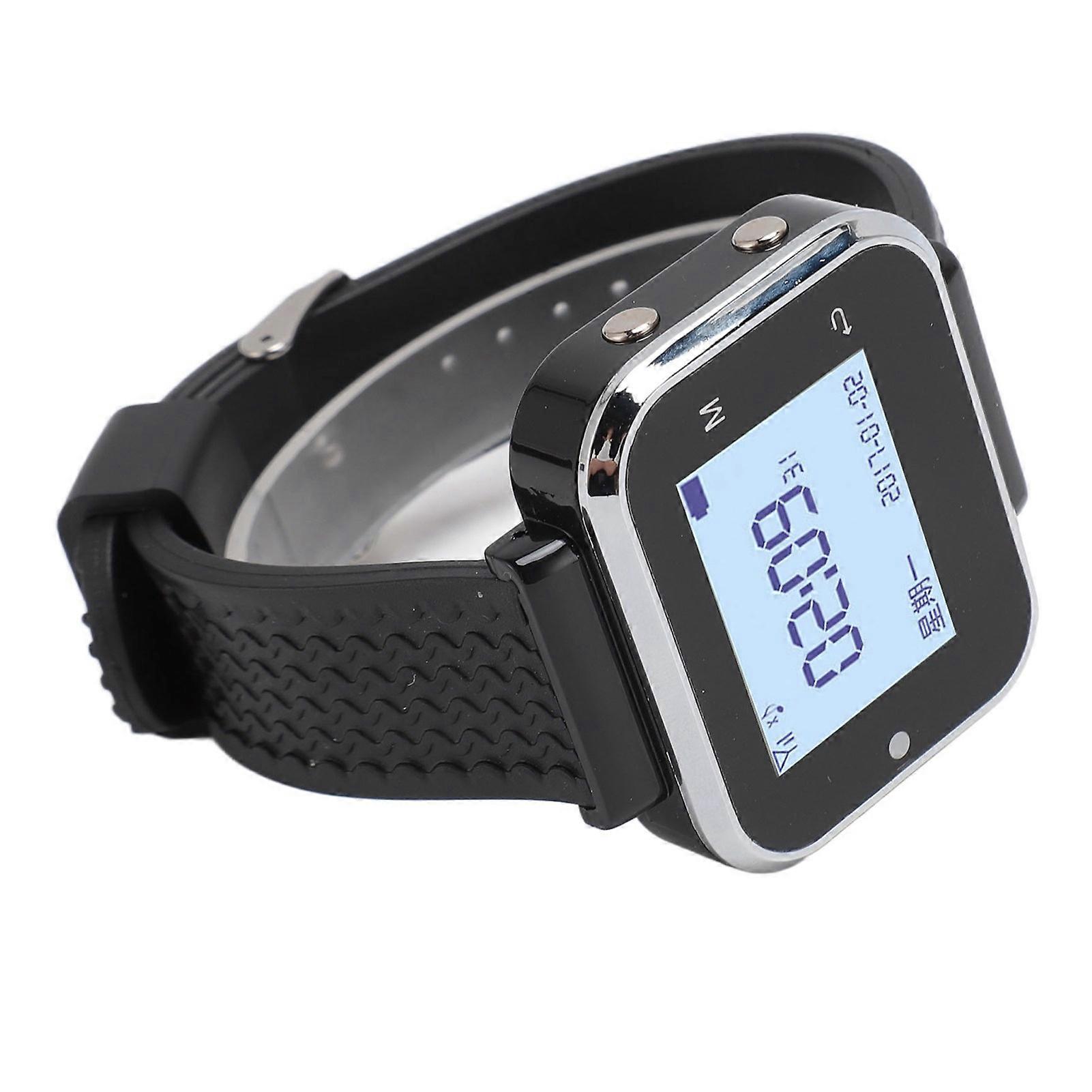 1 to 5 Wireless Pager System Vibration Buzz Flicker Alarm 250mAh US Plug