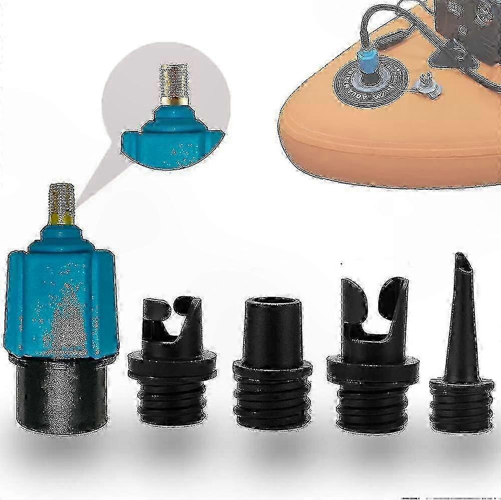 Universal Inflatable Pump Adapter with 4 Nozzles for Kayak SUP Boat Air Mattress Conversion Valve