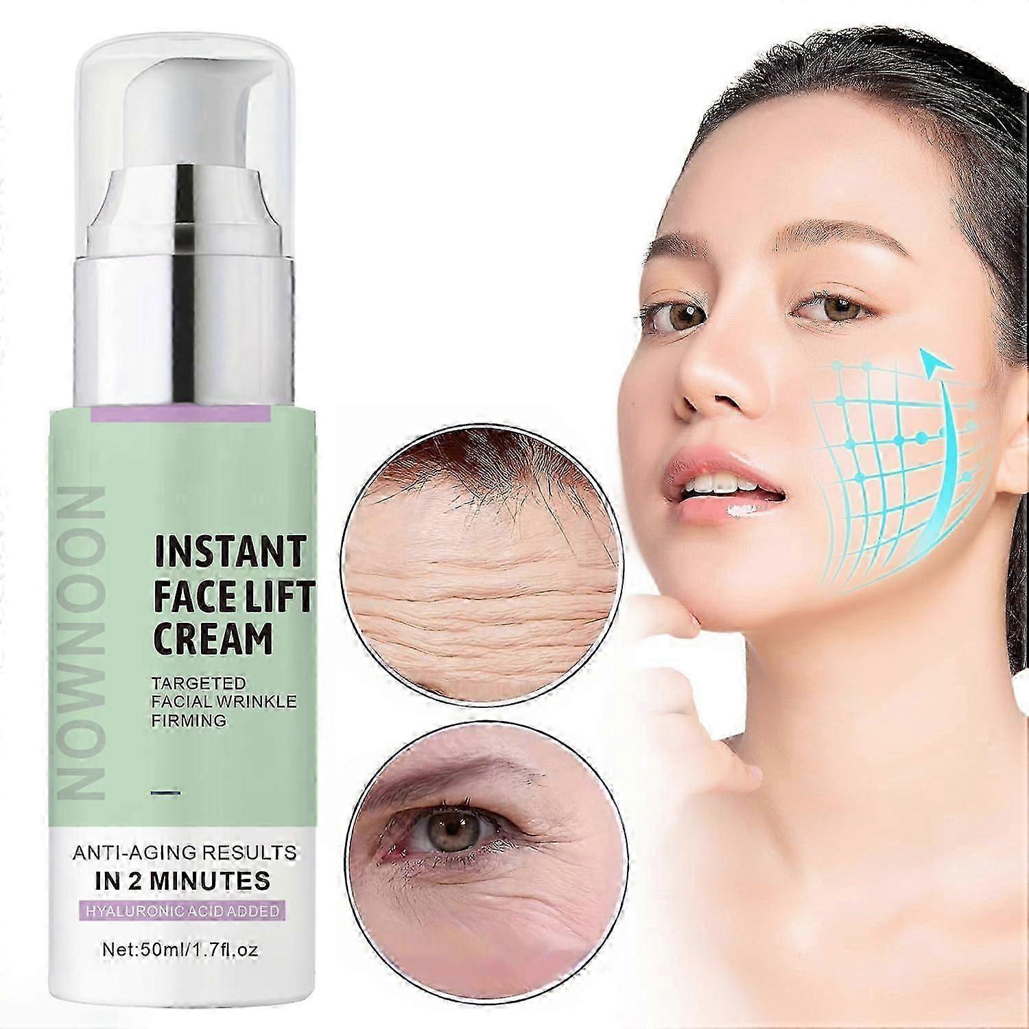 Instant Face Lift Cream, Natural Effective Wrinkle Cream with Plant Extract, Neck, Eye Anti-aging Serum for Smoothing Fine Lines, Wrinkles and Firming