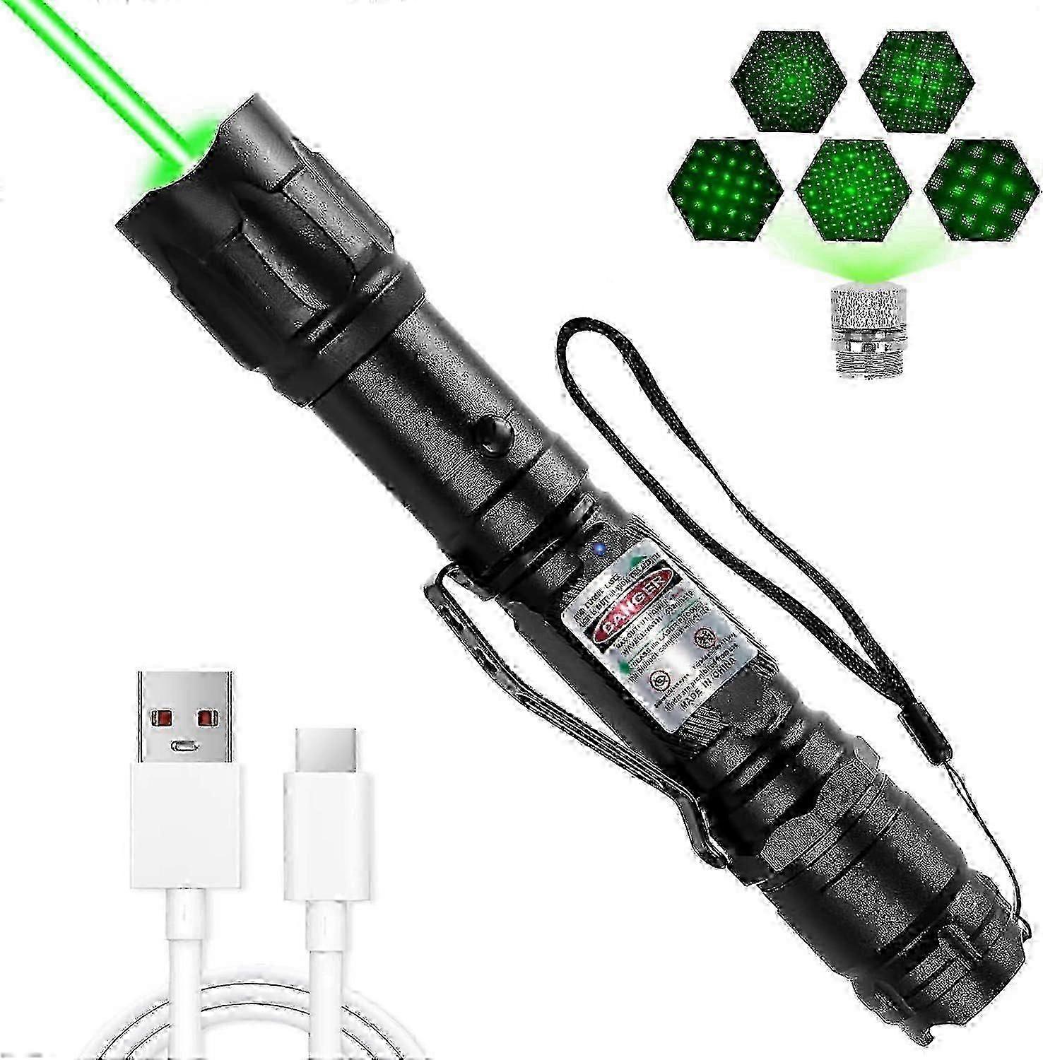 2025 Newest Long Distance Green Laser Pointer, High Power - Flashlight With Laser Pointer
