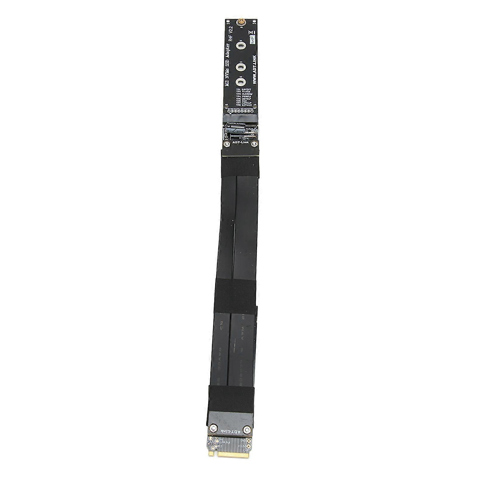 M.2 NVMe SSD Extension Cable PCB R44SF M.2 to PCI E 3.0 X4 32G/bps M Key Extender for Win for Linux 15cm