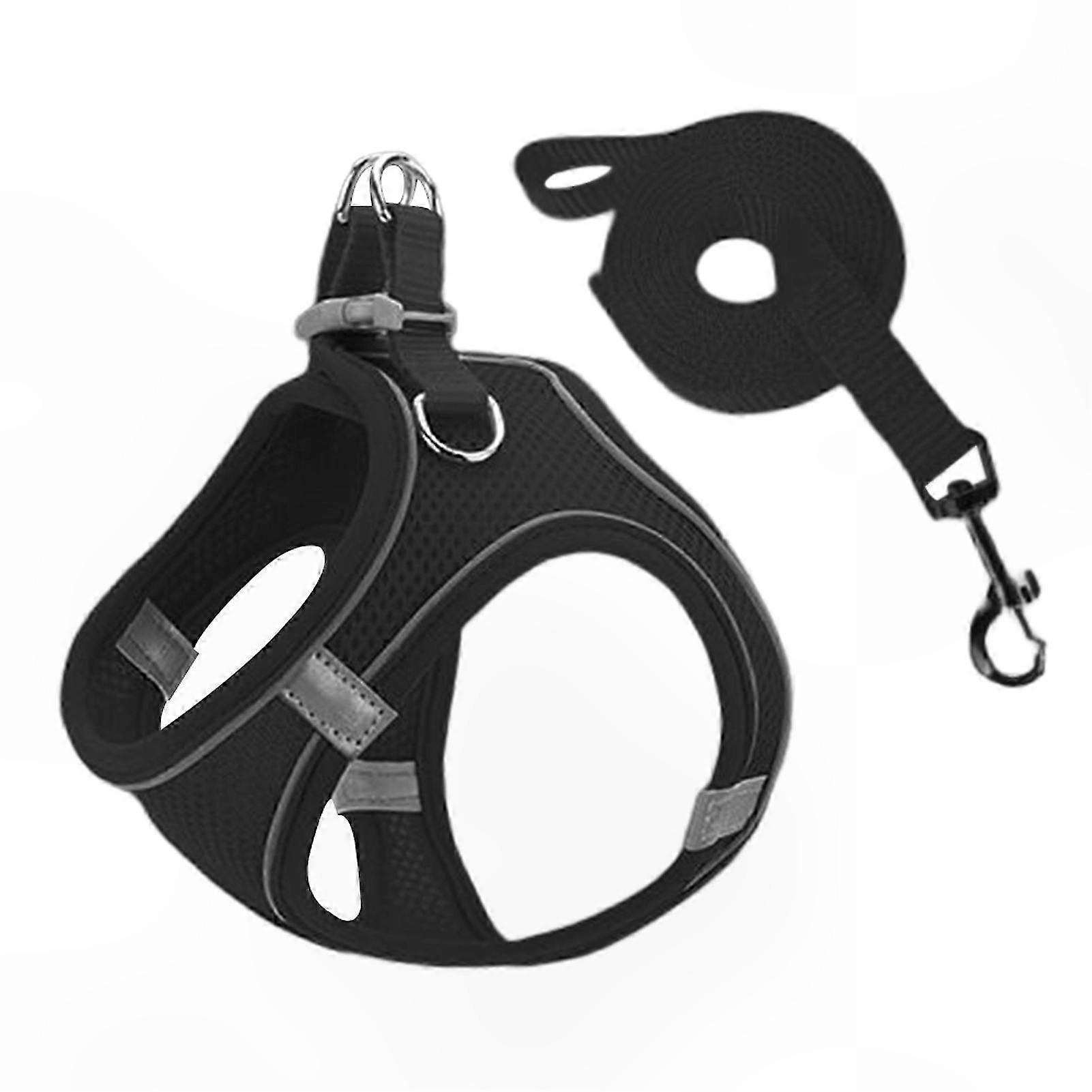 Adjustable Reflective Vest Harness for Small and Medium Dogs with Anti-Pull Feature