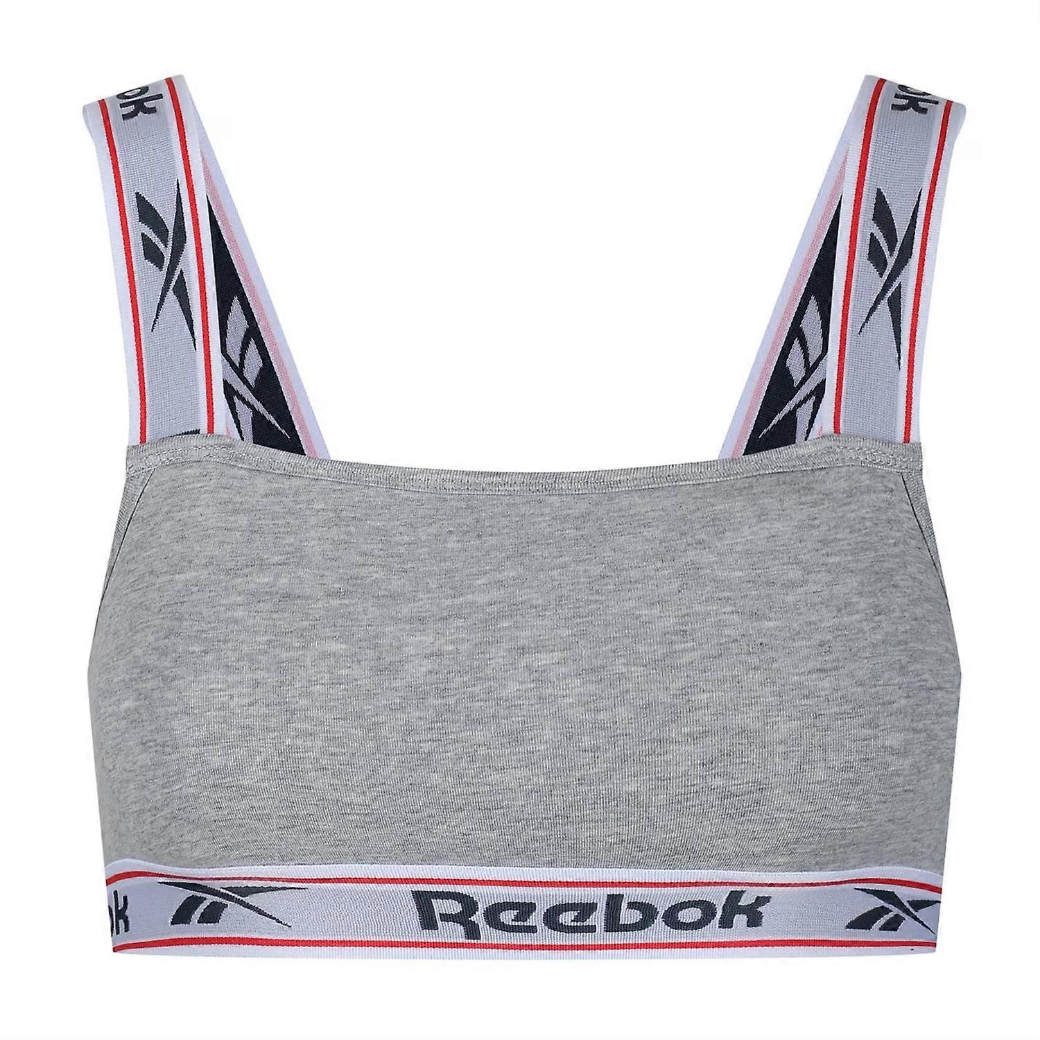 Reebok Womens/Ladies Krystal Sports Bra Grey Marl L