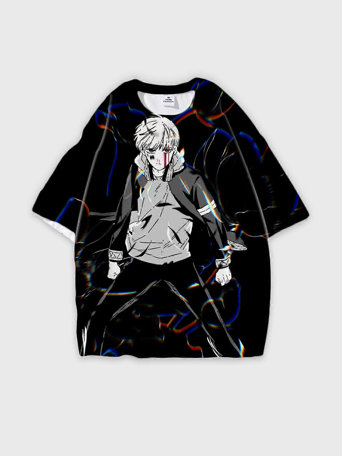 T-Shirt Short Sleeve Round Neck, Summer Casual Loose Graphic Tee, Unisex The WIND BREAKER W545
