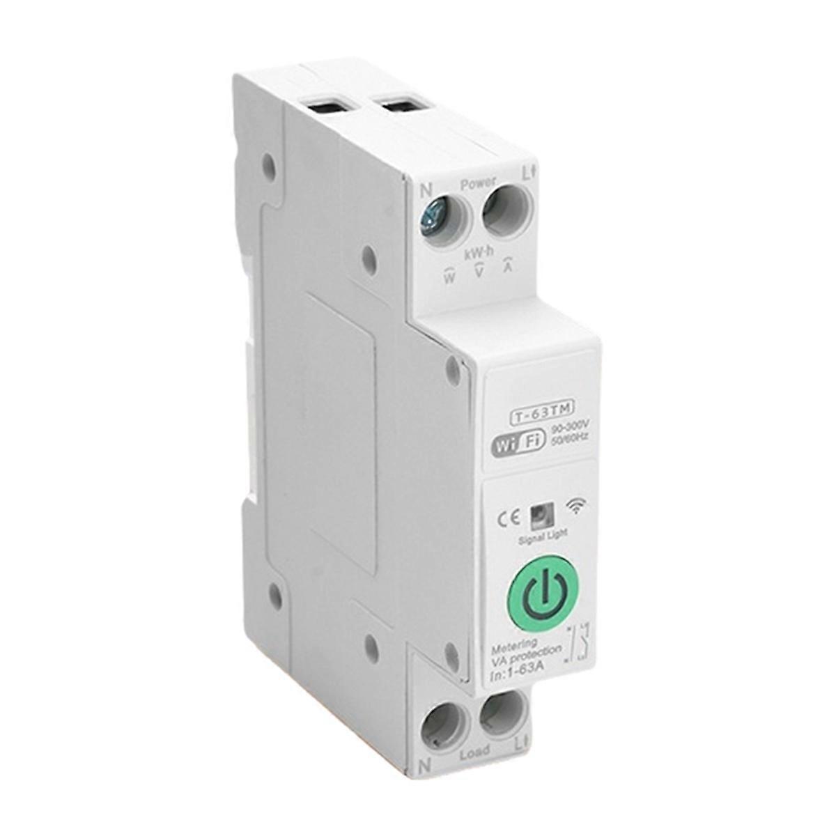 WiFi Smart Circuit Breaker over Current Under Voltage Protection,B