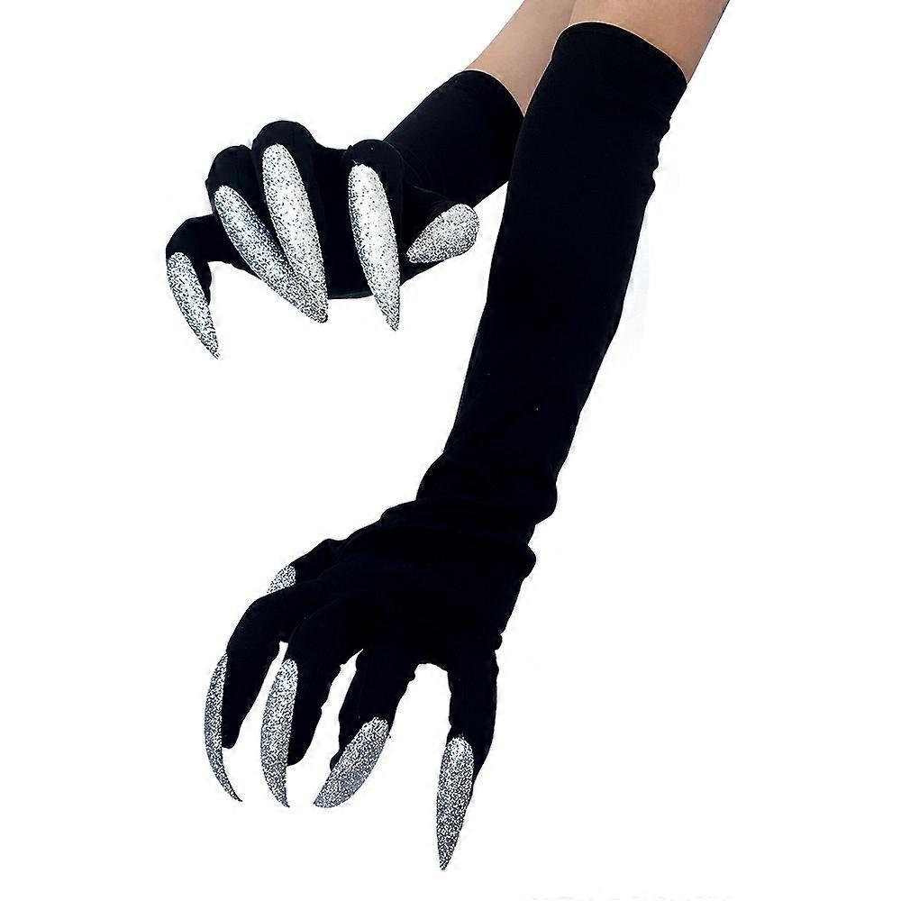 Long Nails Ghost Gloves Cosplay Long Performance Costumes Props for Cat Claws