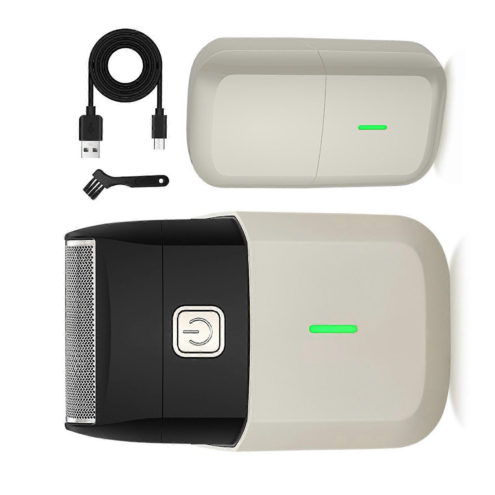 Single Blade Shaving System Rechargeable Beard Shaver  USB Power  Efficient Shaving Tool  For Modern Men  White