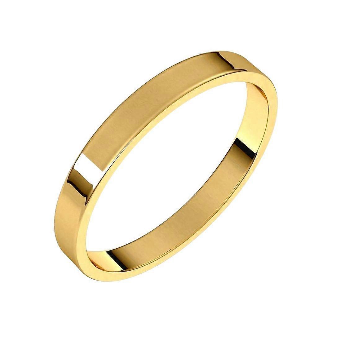 10k Or Jaune Plat 2.5mm Ultra léger-Ultra léger Alliance Anneau9-Alliance-Bande pour Femmes et Hommes