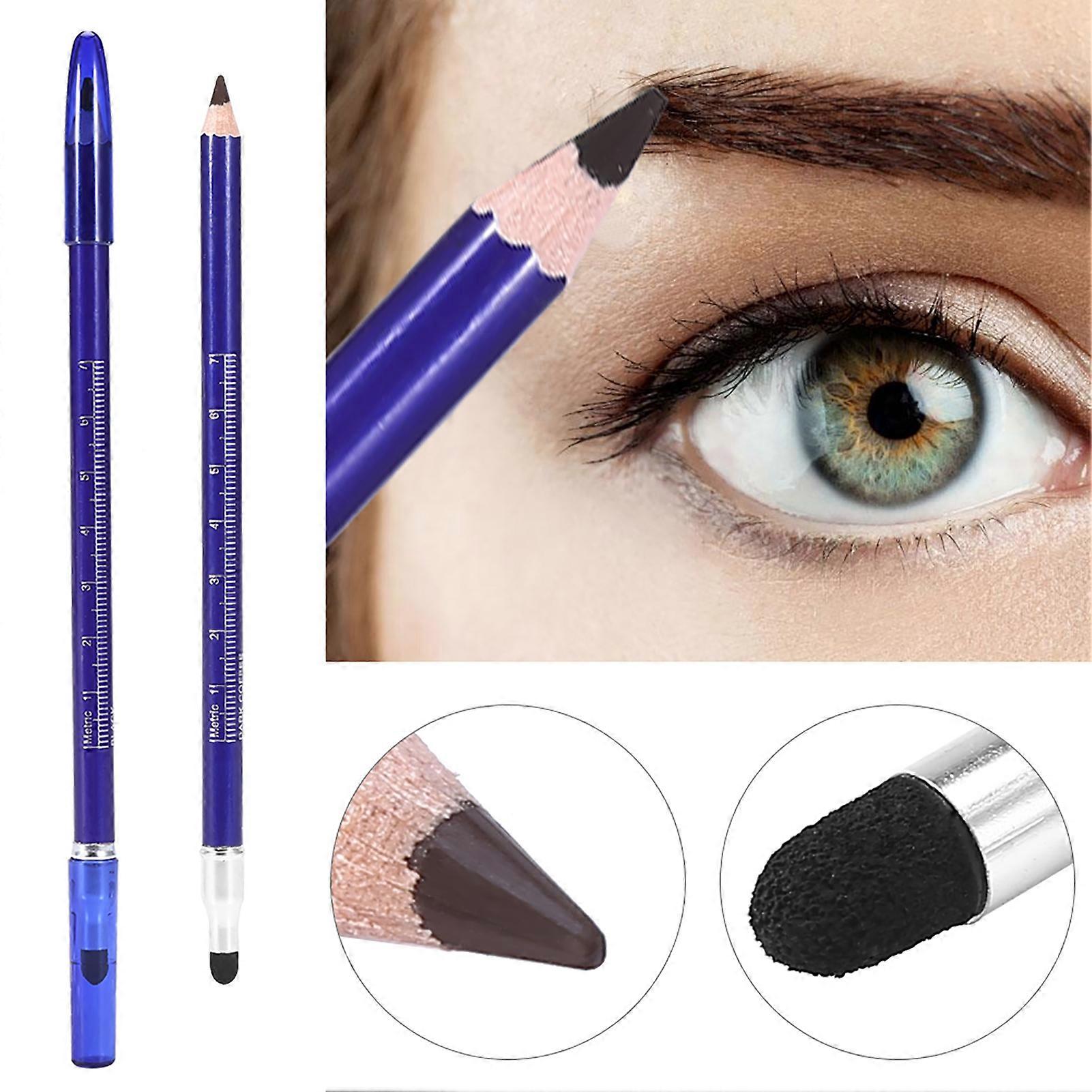 Waterproof Double Head Eyebrow Pencil Brown 19cm Long-lasting