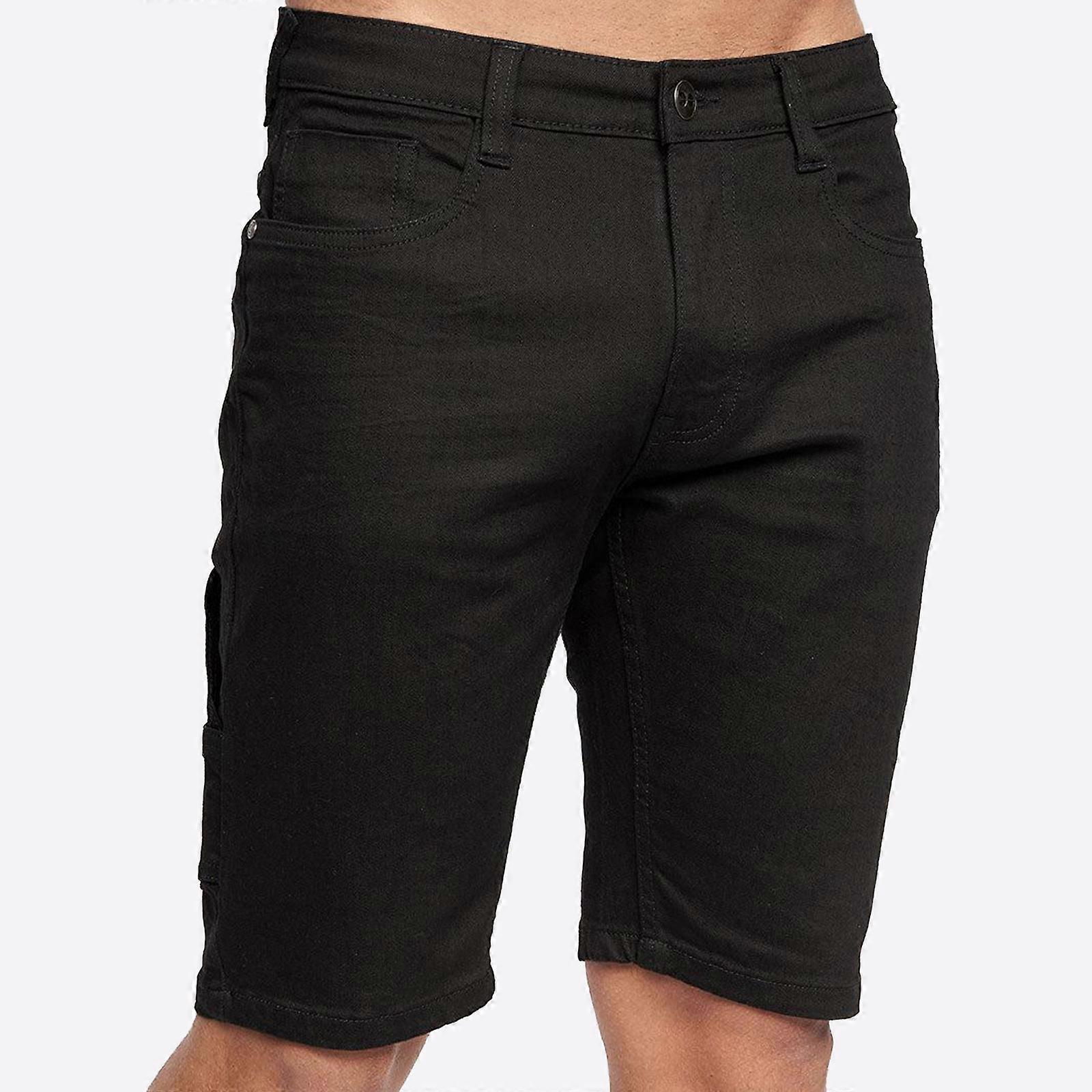 Crosshatch Carpenter Shorts Black Wash