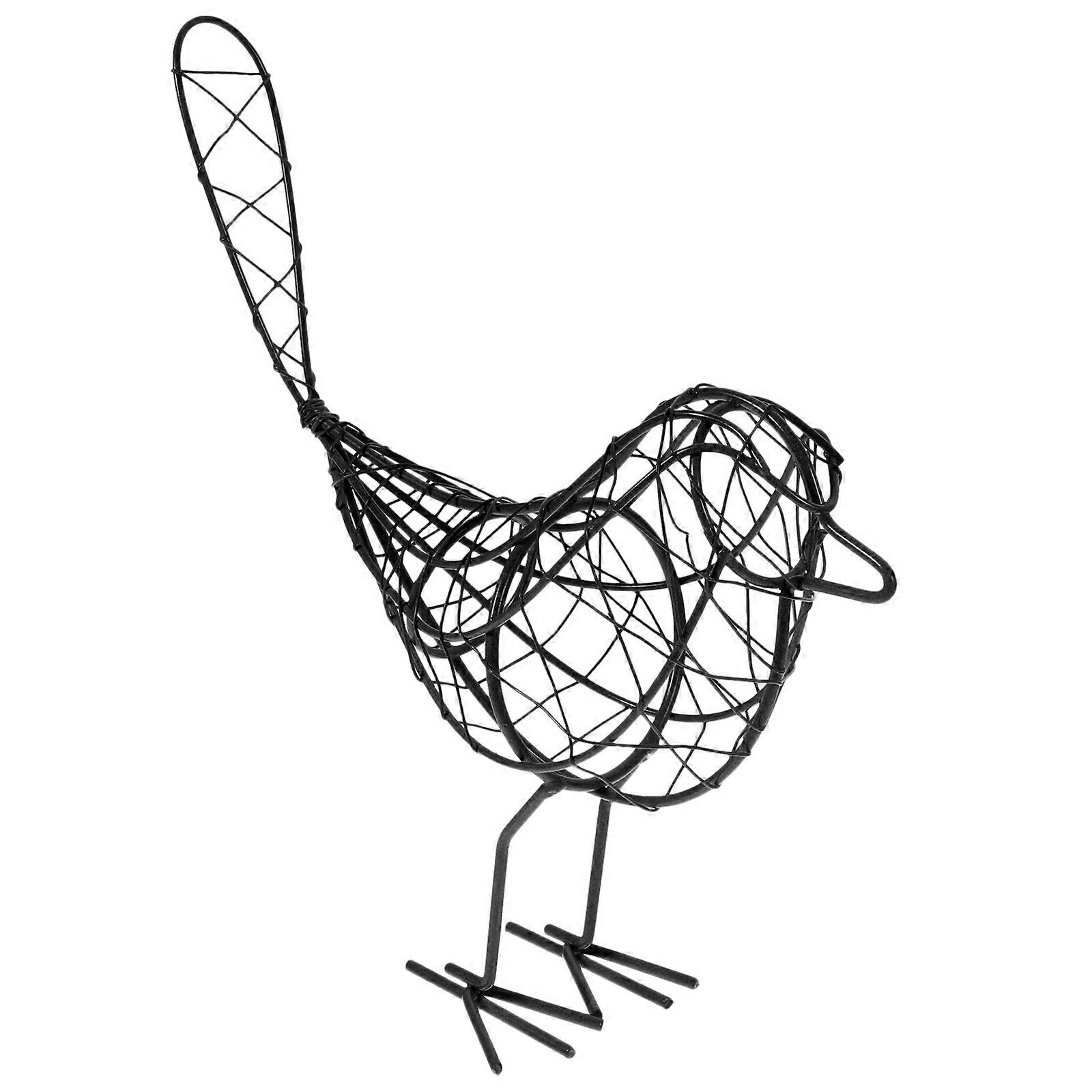 Metal Wire Bird Model Iron Craft for Decorative Use 4Pcs Collection