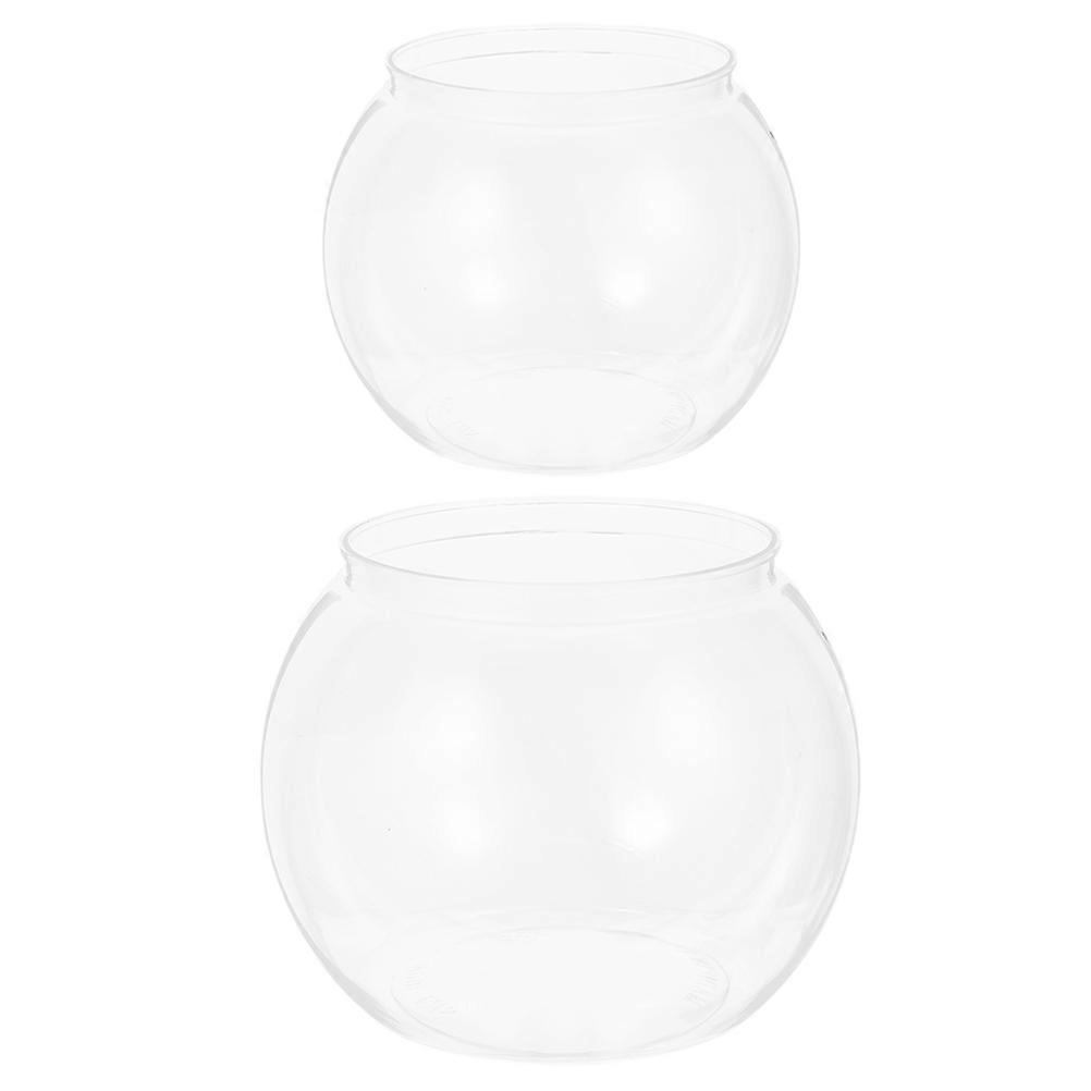 Small Plastic Fish Tank Fish Bowl for Storage Use 6Pcs Transparent