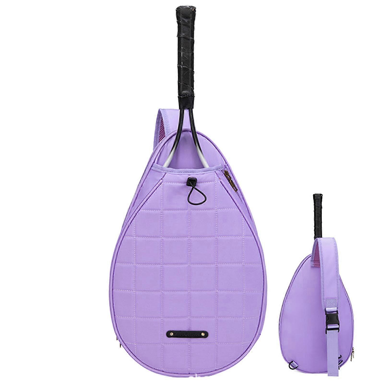 Tennis Racket Backpack Oxford Cloth Protective Bag With Elastic Cord Large Capacity Multifunctional Single Shoulder Bag