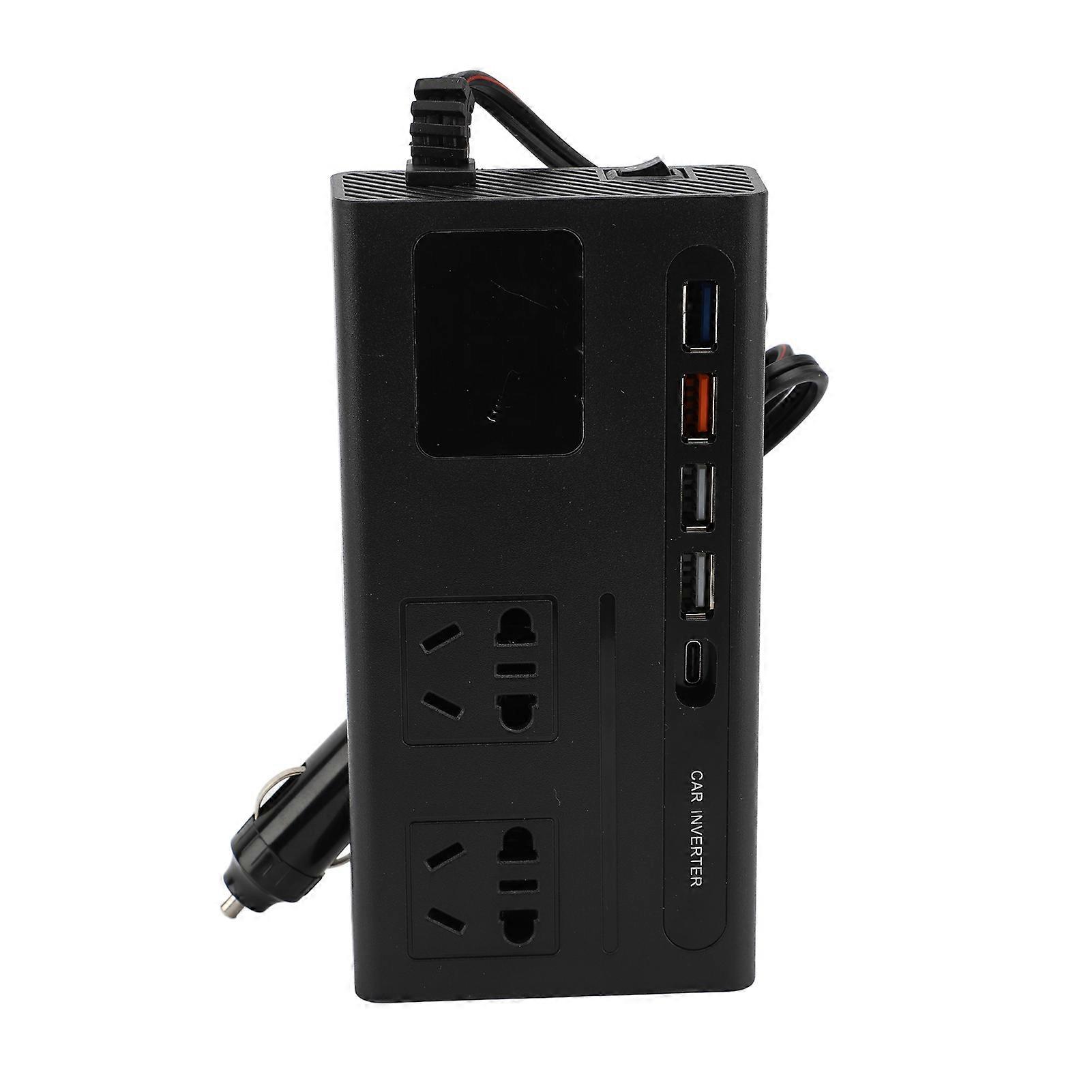 Onduleur 200 W Type C, charge rapide, grand écran numérique, pour plusieurs voitures, prise UE 220 V