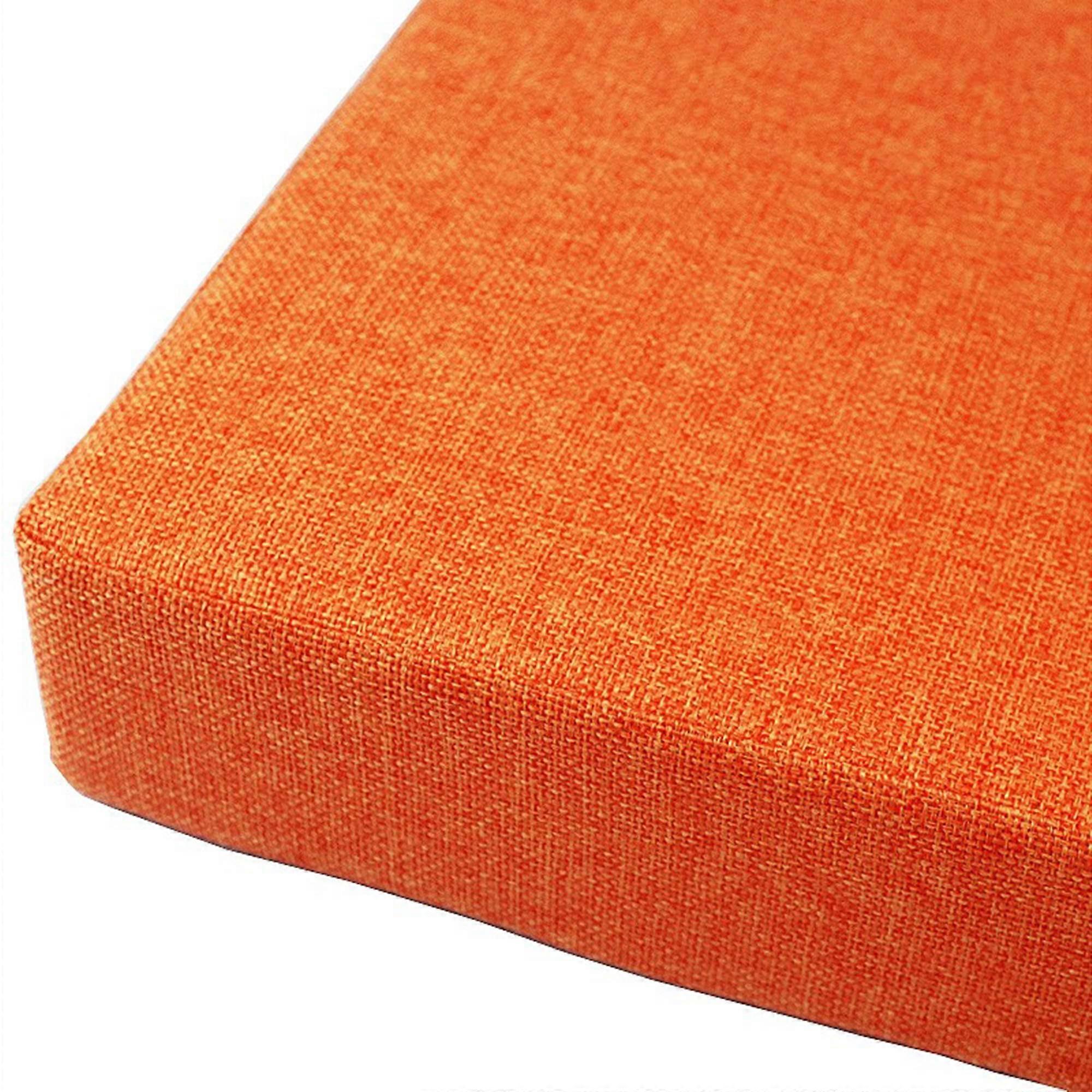 Removable Orange Bench Cushion 23 Seater Furniture Elastic Foam Seat Pad 140x40x5 CM Durable Kitchen Garden