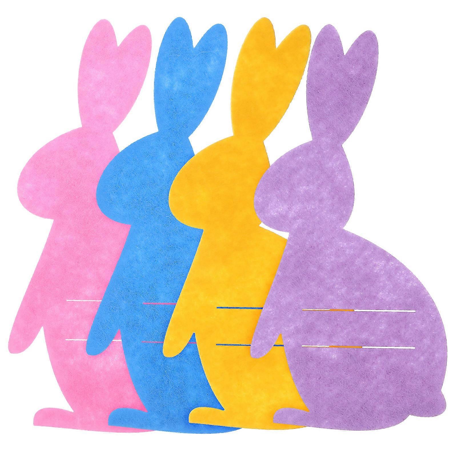 Easter Bunny Cutlery Holders Cloth Silverware Storage Bags 8Pcs for Party