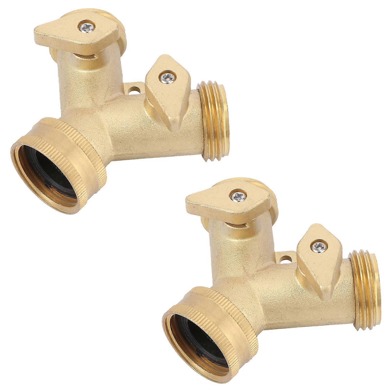 Hose Fittings Full Copper Ball Valve for Indoor Outdoor Use 2Pcs