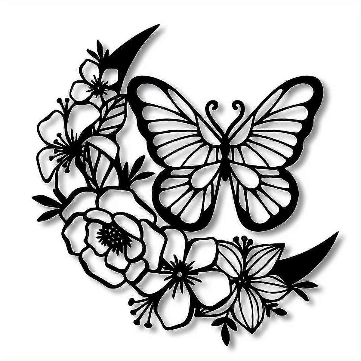 Butterfly Flower Wall Hanging - Perfect for Home Decor Birthday Parties and Holidays Hanging Wall Art Home Decor