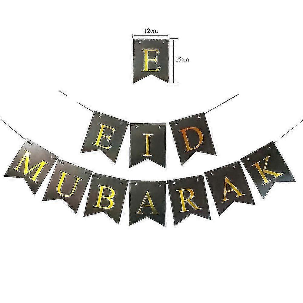 Eid Hajj Mubarak Banner Ramadan Hanging Bunting Garlands Islamic Party Decor S2024123017140