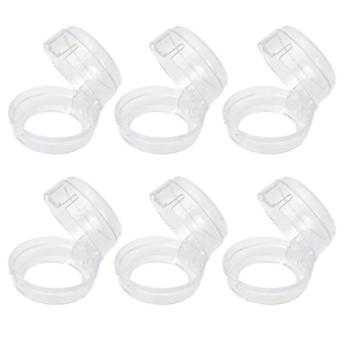 For 6 Pack Stove Knob Safe Covers Clear
